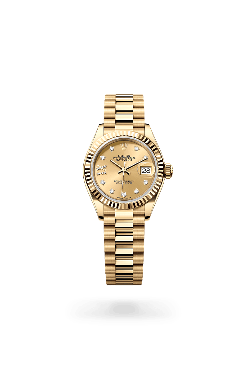 Rolex Lady-Datejust in 18 Karat Gelbgold